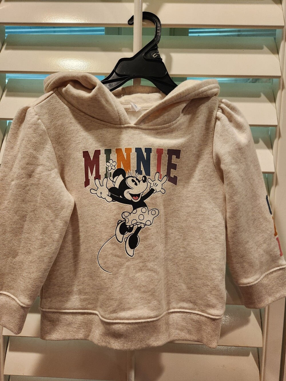 NWOT Kids Minnie Graphic Hoodie - Cream, Size 3T